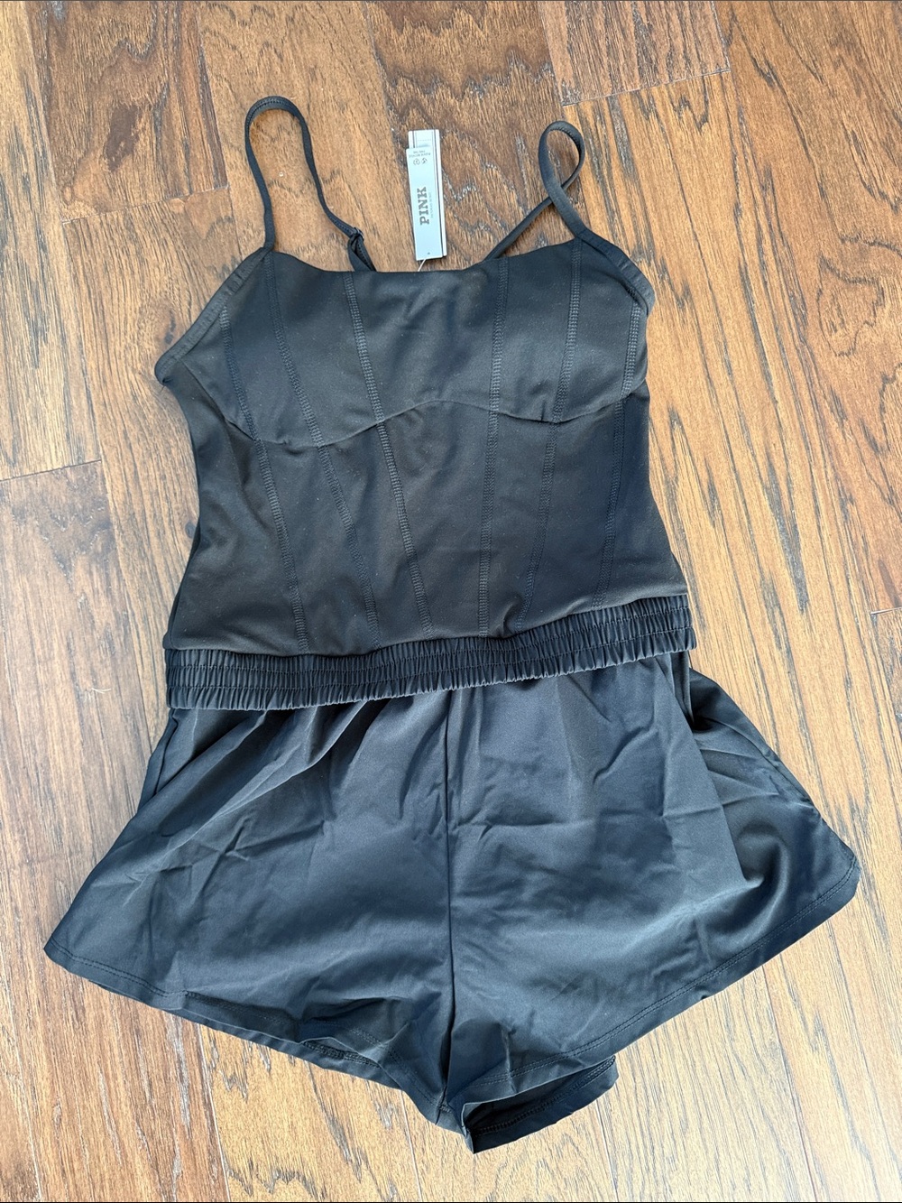 Victoria’s Secret PINK Workout Romper Black